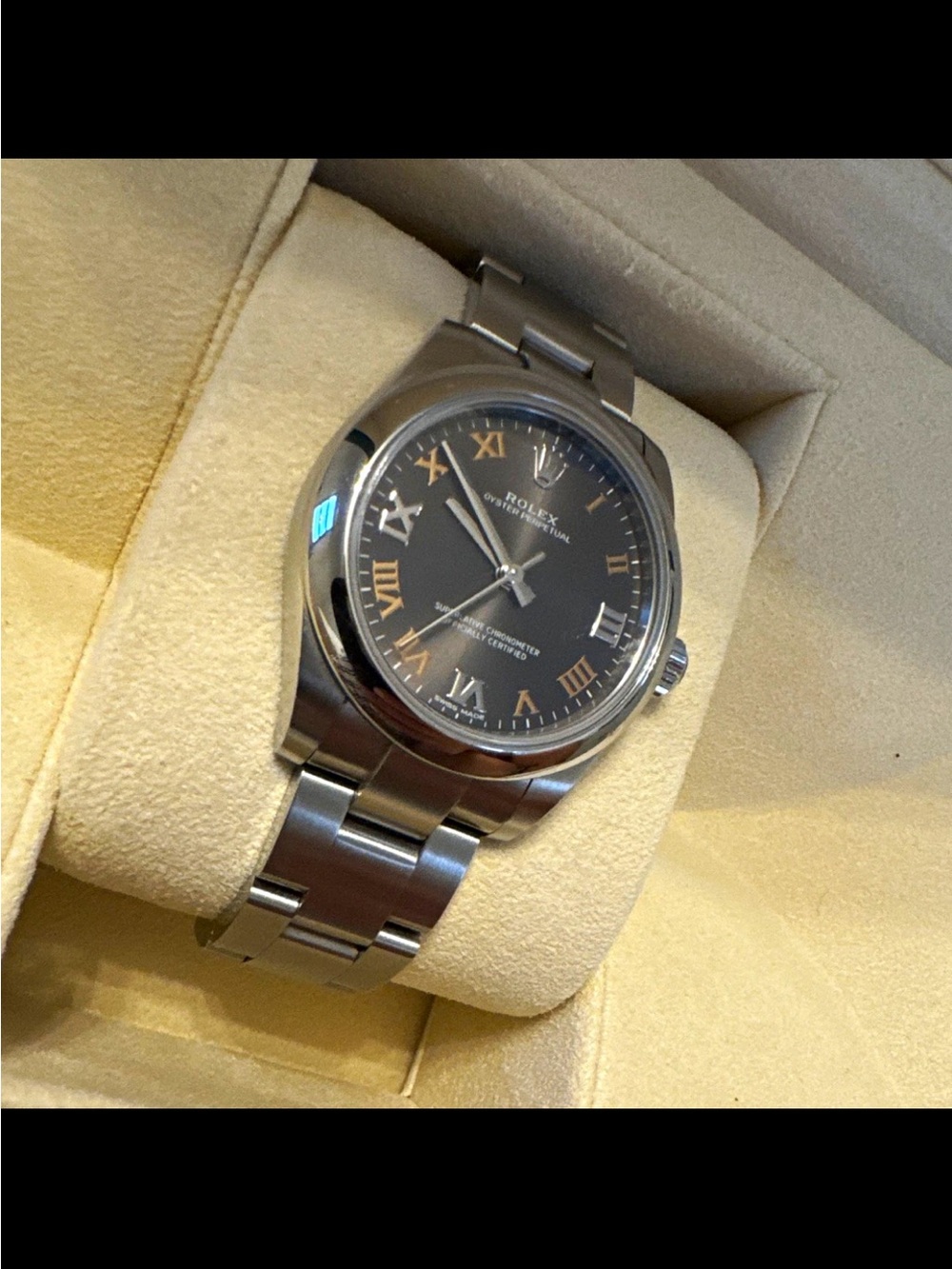 Rolex Oyster Perpetual 31mm dark grey Roman numerals